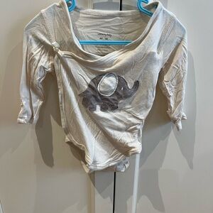 Milkberry bamboo 0-3m Gray Elephant Kids onesie